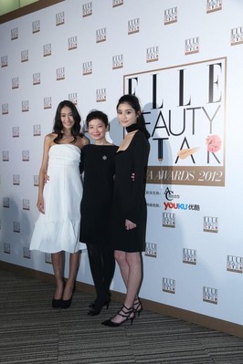 ELLE聯名信用卡2013代言人國際超模秦舒培、奚夢瑤及ELLE編輯總監曉雪