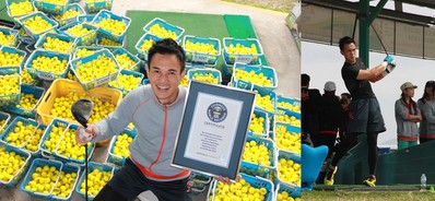 香港星級健身教練車志健 (Brian Cha) 于2013年2月18日，凌晨12時至中午12時的12個小時內(nèi)，連續(xù)將9,959個高爾夫球打到100碼外。成功刷新健力士世界紀錄，并為兩個慈善機構(gòu)籌得善款。