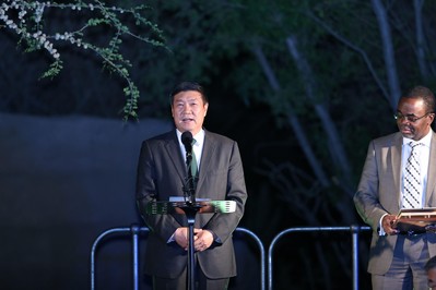 王文彪在頒獎現場發言