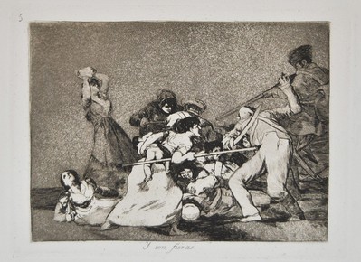 戰爭災難之就像野獸，1812-15年（1863年第一版），銅蝕版畫，16.3&times;26厘米